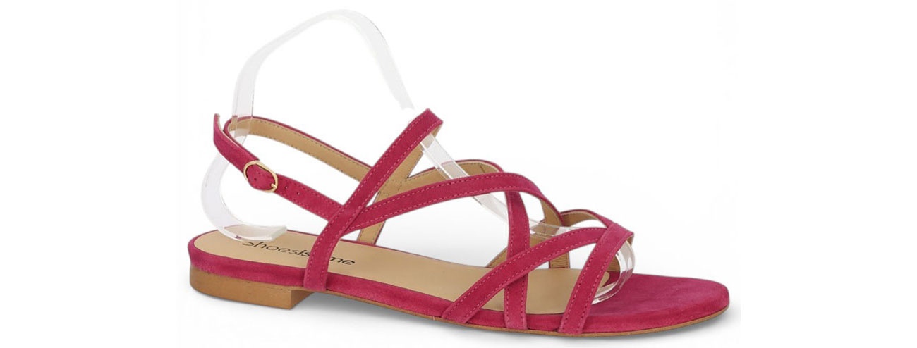 Sandales roses réglable femme grande taille 